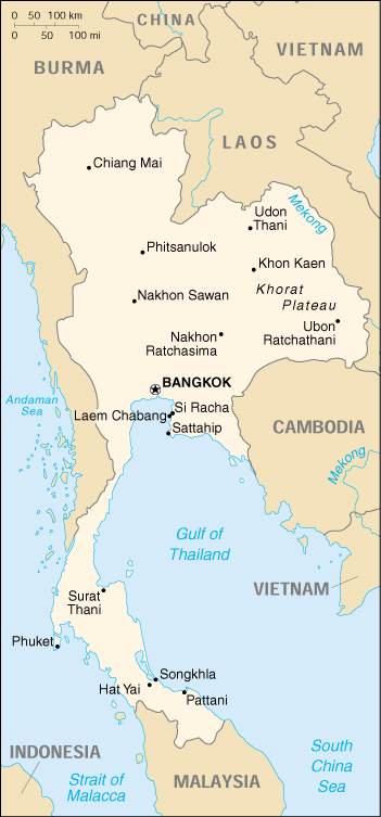 Map of Thailand